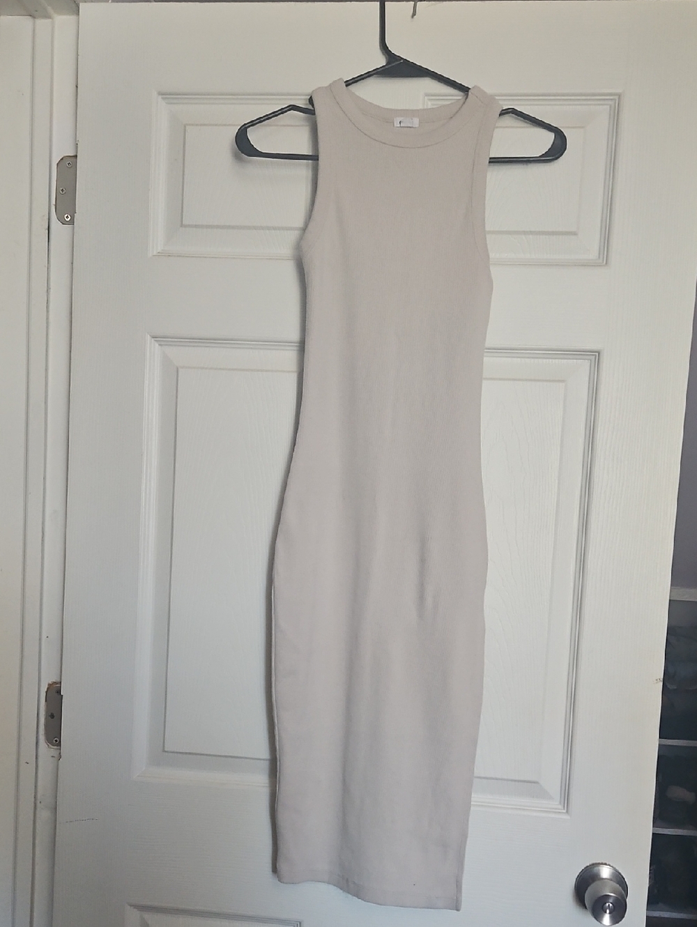 Garage Cream Sleeveless Midi Bodycon Dress